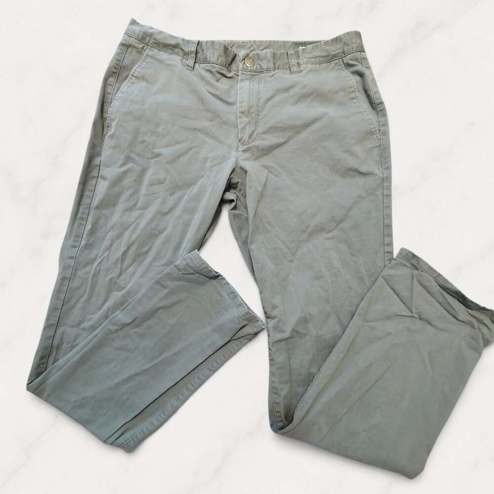 Bonobos Mens Chino Pants Size 36x32 Gray Cotton Casual Flat Front Trousers